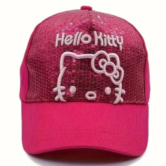 Red Sanrio Hello Kitty cat baseball cap hat for children - Picture 1 of 3